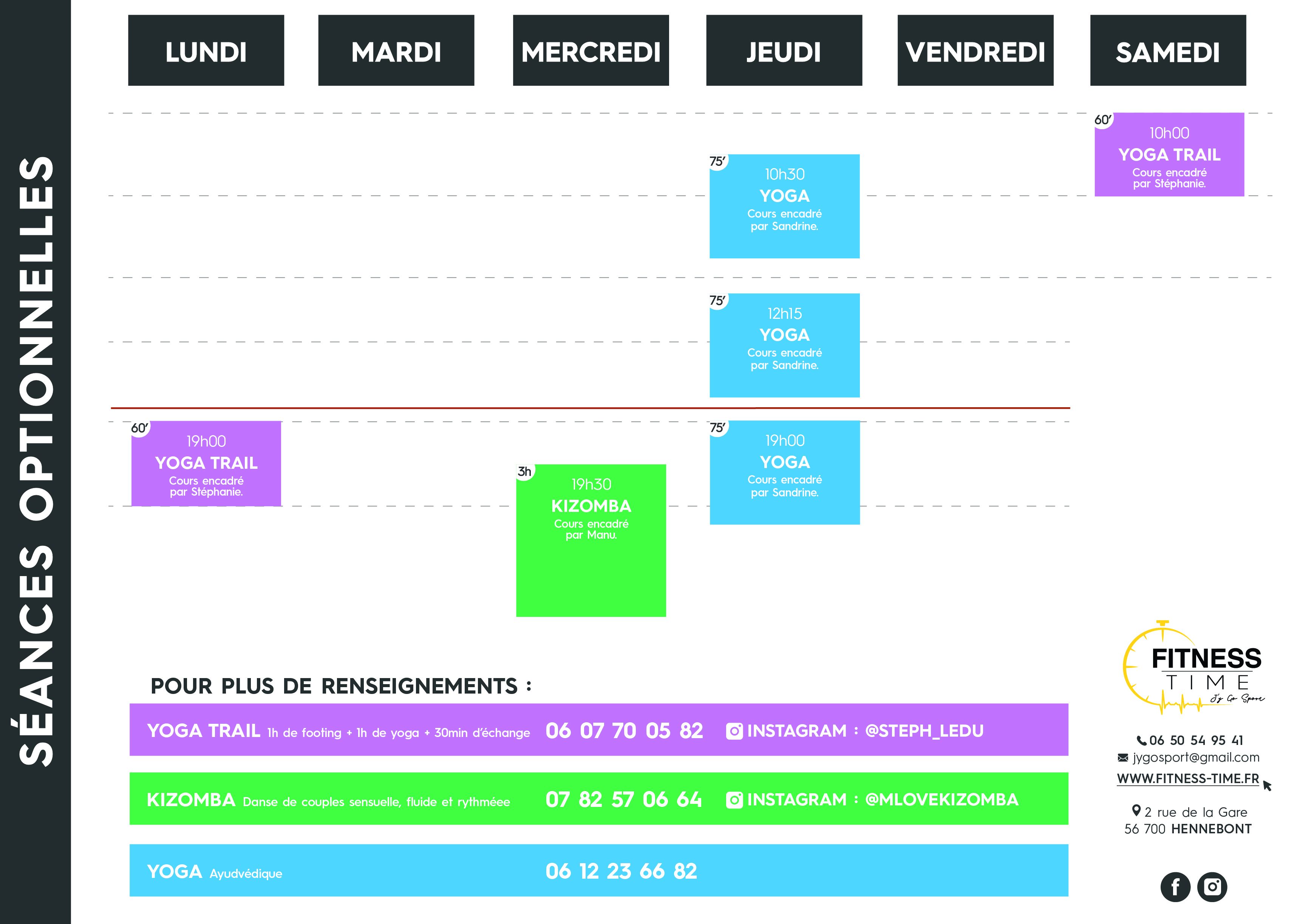 Planning rentrée 26 OPTIONS