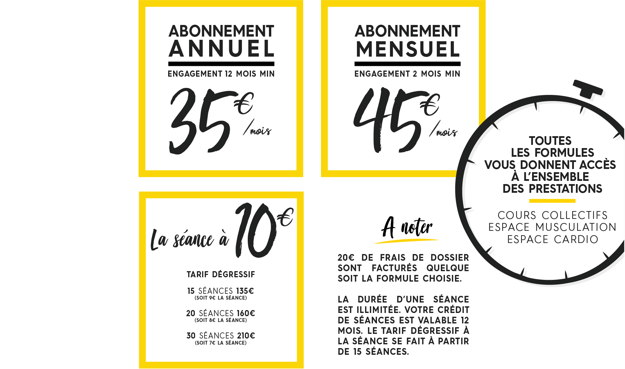 Nos formules 2023